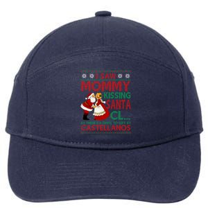 I Saw Mommy Kissing Santa Claus As There's A Driver To Left Gift 7-Panel Snapback Hat