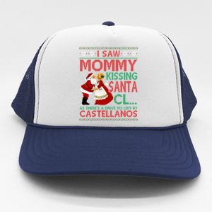 I Saw Mommy Kissing Santa Claus As There's A Driver To Left Gift Trucker Hat