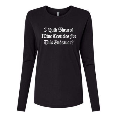 I Shaved My Balls For This Old English Funny Quote Meme Text Womens Cotton Relaxed Long Sleeve T-Shirt