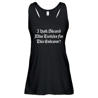 I Shaved My Balls For This Old English Funny Quote Meme Text Ladies Essential Flowy Tank