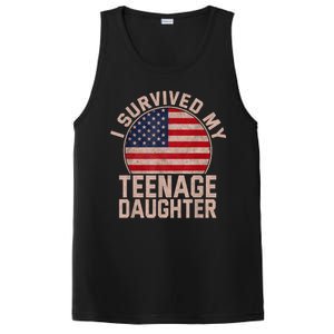 I Survived My Teenage Daughter Birthday American Flag Lover PosiCharge Competitor Tank