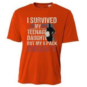 I Survived My Teenage Daughter FatherS Day Cooling Performance Crew T-Shirt