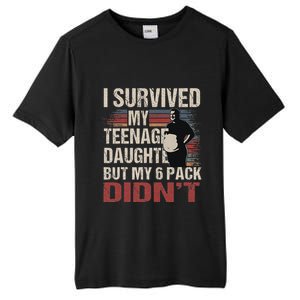 I Survived My Teenage Daughter FatherS Day Tall Fusion ChromaSoft Performance T-Shirt