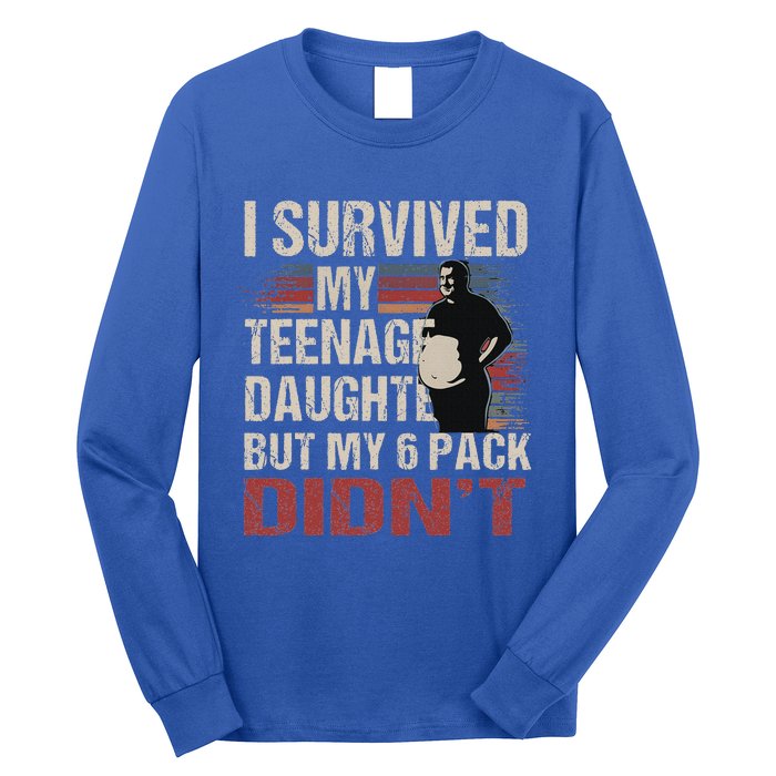 I Survived My Teenage Daughter FatherS Day Long Sleeve Shirt