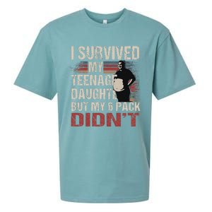 I Survived My Teenage Daughter FatherS Day Sueded Cloud Jersey T-Shirt