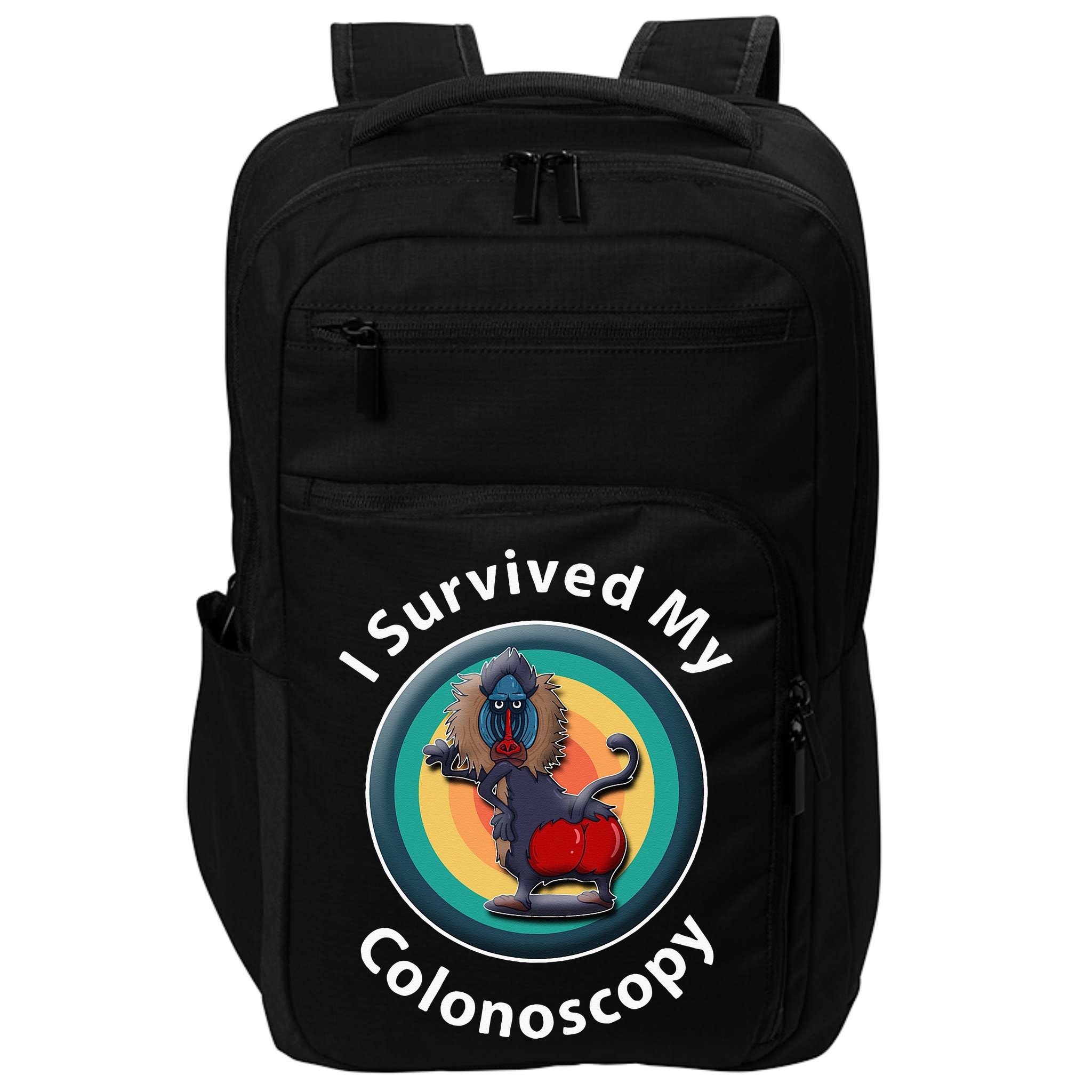 I Survived My Colonoscopy Survivor Hospital Patients Funny Impact Tech Backpack