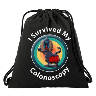 I Survived My Colonoscopy Survivor Hospital Patients Funny Drawstring Bag