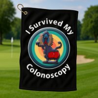 I Survived My Colonoscopy Survivor Hospital Patients Funny Golf Towel