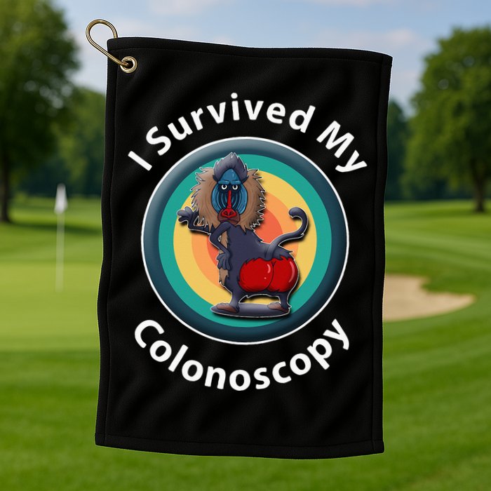 I Survived My Colonoscopy Survivor Hospital Patients Funny Golf Towel