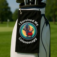 I Survived My Colonoscopy Survivor Hospital Patients Funny Golf Towel