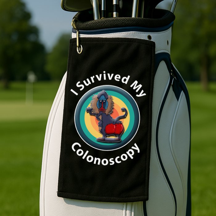 I Survived My Colonoscopy Survivor Hospital Patients Funny Golf Towel
