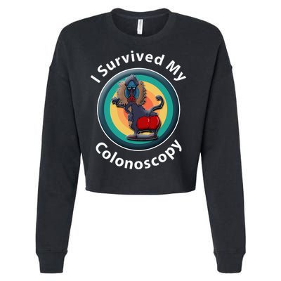 I Survived My Colonoscopy Survivor Hospital Patients Funny Cropped Pullover Crew