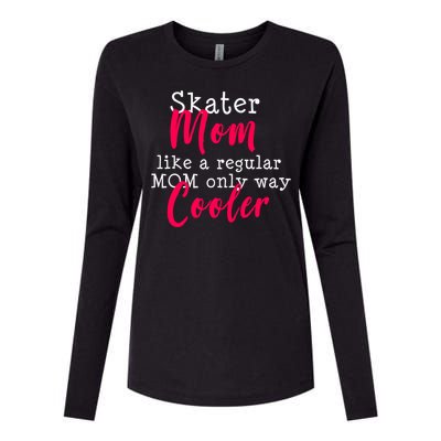 Ice Skating Mom Figure Skater Mom Gift Womens Cotton Relaxed Long Sleeve T-Shirt