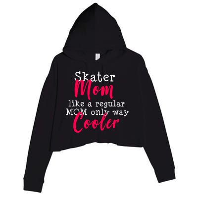 Ice Skating Mom Figure Skater Mom Gift Crop Fleece Hoodie