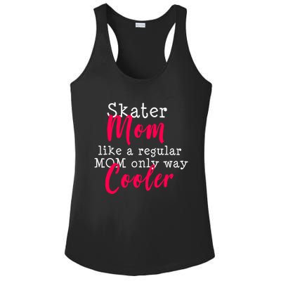 Ice Skating Mom Figure Skater Mom Gift Ladies PosiCharge Competitor Racerback Tank