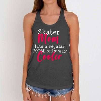 Ice Skating Mom Figure Skater Mom Gift Women's Knotted Racerback Tank