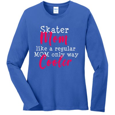 Ice Skating Mom Figure Skater Mom Gift Ladies Long Sleeve Shirt