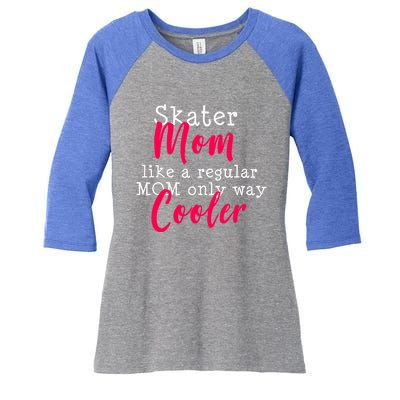 Ice Skating Mom Figure Skater Mom Gift Women's Tri-Blend 3/4-Sleeve Raglan Shirt