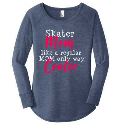 Ice Skating Mom Figure Skater Mom Gift Women's Perfect Tri Tunic Long Sleeve Shirt