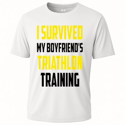 I Survived My BoyfriendS Triathlon Training Triathlete Performance Shirt