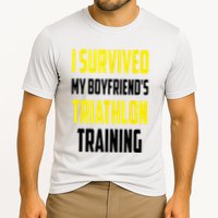 I Survived My BoyfriendS Triathlon Training Triathlete Cooling Performance Crew T-Shirt