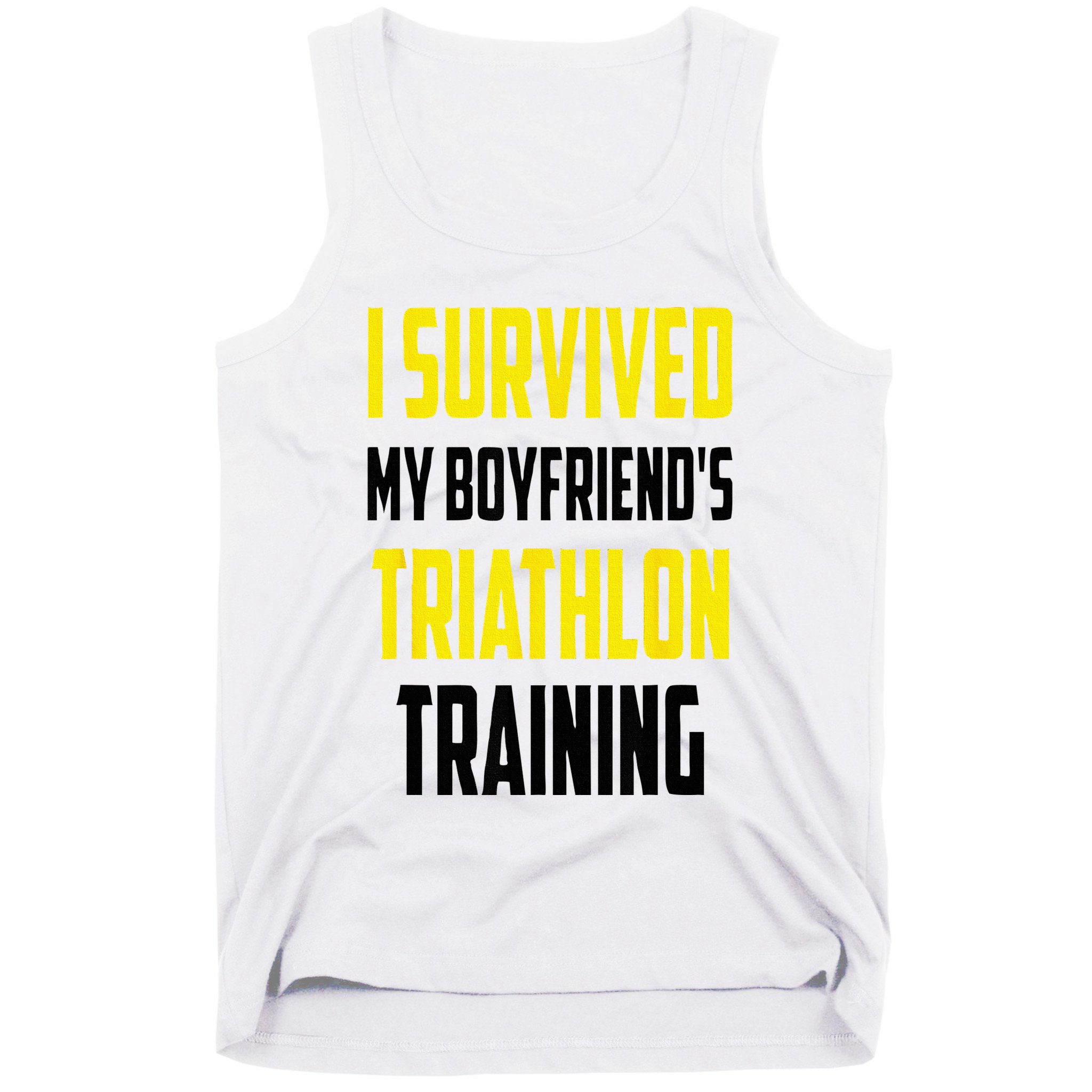 I Survived My BoyfriendS Triathlon Training Triathlete Tank Top