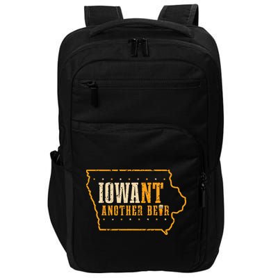 Iowa State Map I Want Another Beer Funny Drinking Impact Tech Backpack