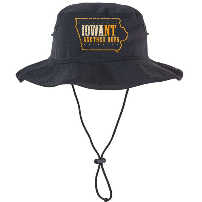 Iowa State Map I Want Another Beer Funny Drinking Legacy Cool Fit Booney Bucket Hat