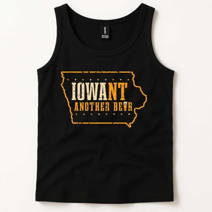 Iowa State Map I Want Another Beer Funny Drinking Tank Top