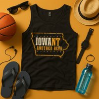Iowa State Map I Want Another Beer Funny Drinking Tank Top