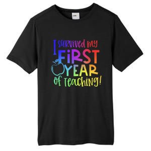 I Survived My First Year Of Teaching Back To School Teacher Tall Fusion ChromaSoft Performance T-Shirt