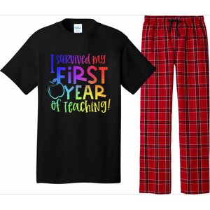 I Survived My First Year Of Teaching Back To School Teacher Pajama Set