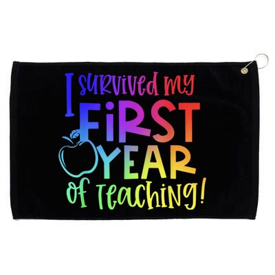 I Survived My First Year Of Teaching Back To School Teacher Grommeted Golf Towel