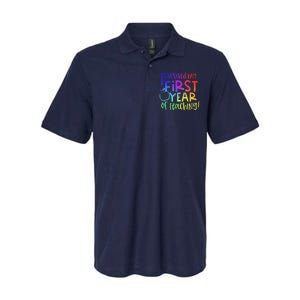 I Survived My First Year Of Teaching Back To School Teacher Softstyle Adult Sport Polo