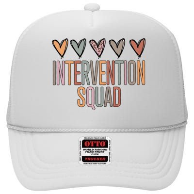 Intervention Squad Matching Team Funny High Crown Mesh Back Trucker Hat