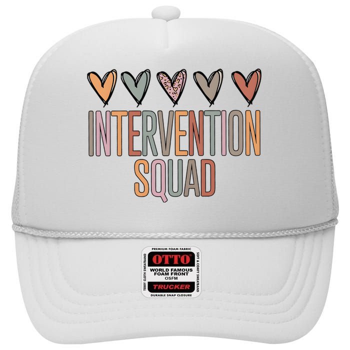 Intervention Squad Matching Team Funny High Crown Mesh Back Trucker Hat