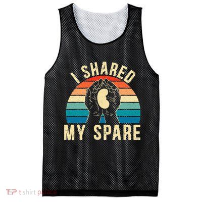 I Shared My Spare Kidney Donor Organ Donation Awareness Mesh Reversible Basketball Jersey Tank