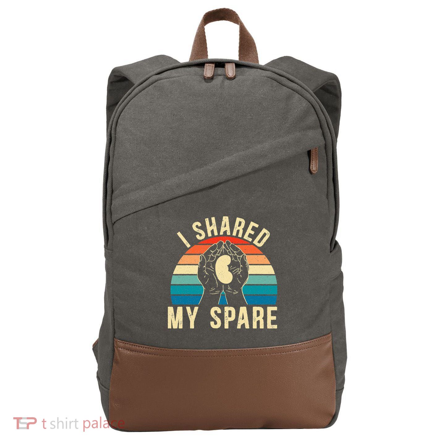 I Shared My Spare Kidney Donor Organ Donation Awareness Cotton Canvas Backpack