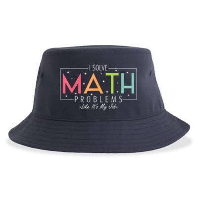 I Solve Math Problems Like ItS My Job Funny Back To School Sustainable Bucket Hat