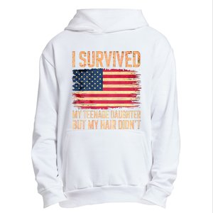 I Survived My Teenage Daughter FatherS Day Funny Urban Pullover Hoodie