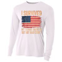 I Survived My Teenage Daughter FatherS Day Funny Cooling Performance Long Sleeve Crew