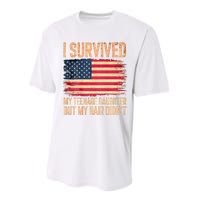 I Survived My Teenage Daughter FatherS Day Funny Performance Sprint T-Shirt