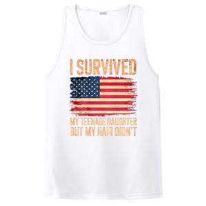 I Survived My Teenage Daughter FatherS Day Funny PosiCharge Competitor Tank