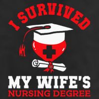I Survived My WifeS Nursing Degree Nurse Rn Graduation 2024 7 Panel Mesh Trucker Snapback Hat