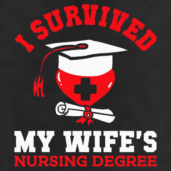 I Survived My WifeS Nursing Degree Nurse Rn Graduation 2024 7 Panel Mesh Trucker Snapback Hat