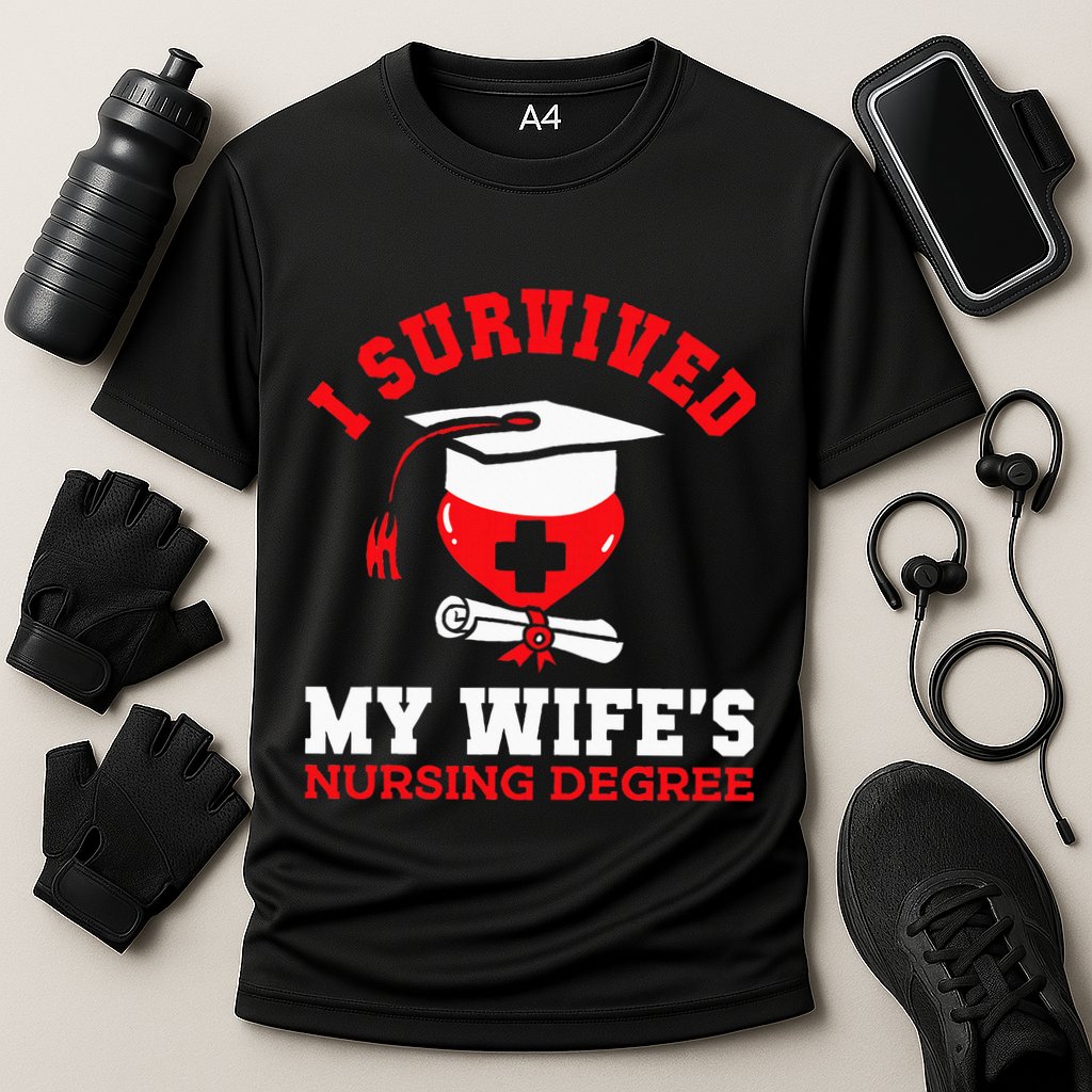 I Survived My WifeS Nursing Degree Nurse Rn Graduation 2024 Cooling Performance Crew T-Shirt