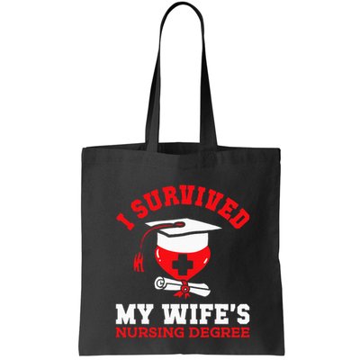 I Survived My WifeS Nursing Degree Nurse Rn Graduation 2024 Bag