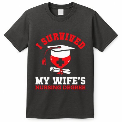 I Survived My WifeS Nursing Degree Nurse Rn Graduation 2024 T-Shirt