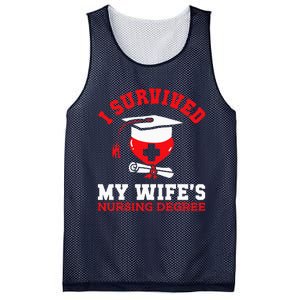 I Survived My WifeS Nursing Degree Nurse Rn Graduation 2024 Mesh Reversible Basketball Jersey Tank