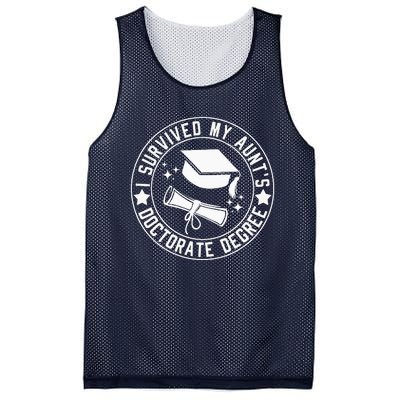 I Survived My AuntS Doctorate Degree School Graduation Mesh Reversible Basketball Jersey Tank